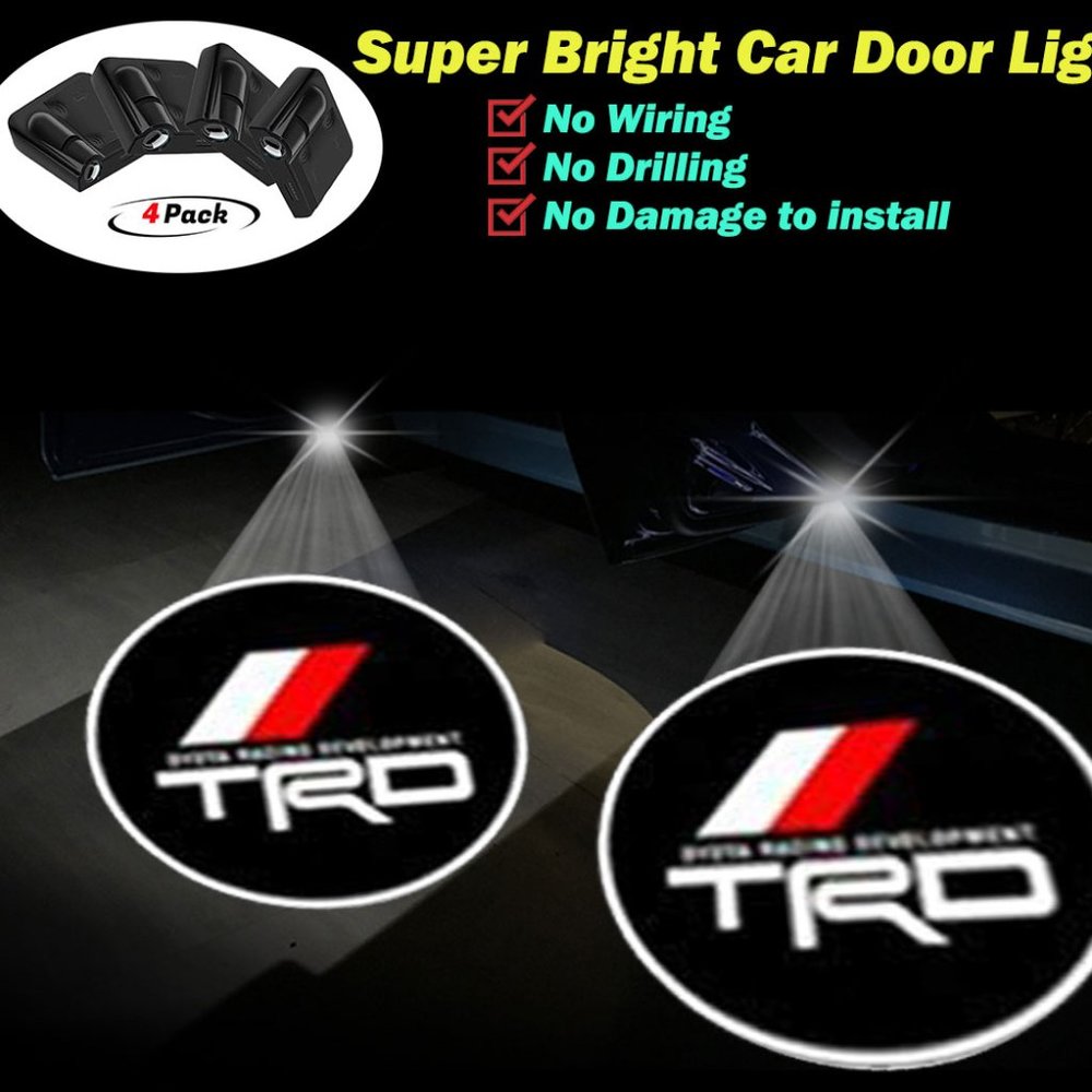 4x PCs Car Logo LED Welcome Light Wireless LED Shadow Projector Car Door Laser K